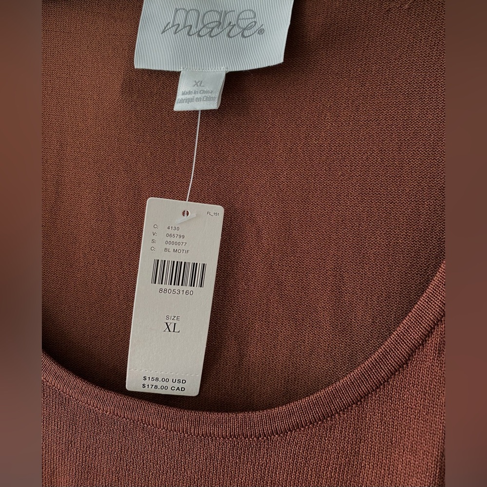 Mare Mare x Anthropologie Knit Slip Twofer Tank Dress SIZE XL NEW blue brown nwt - Picture 4 of 6